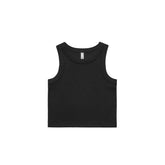 ORGANIC RIB CROP TANK BLACK XS
